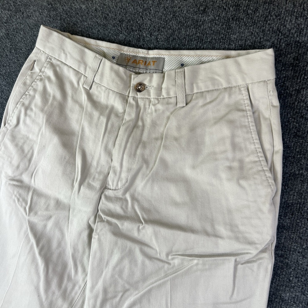 Ariat Men's Performance‎ Khaki Pants 30x29 Beige Straight Fit Dress Casual